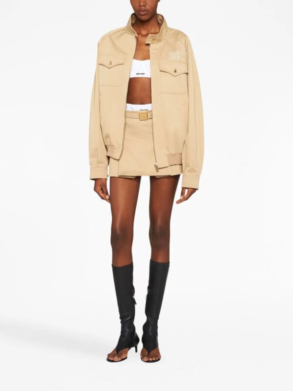 Miu Miu  belted chino miniskirt - Image 2