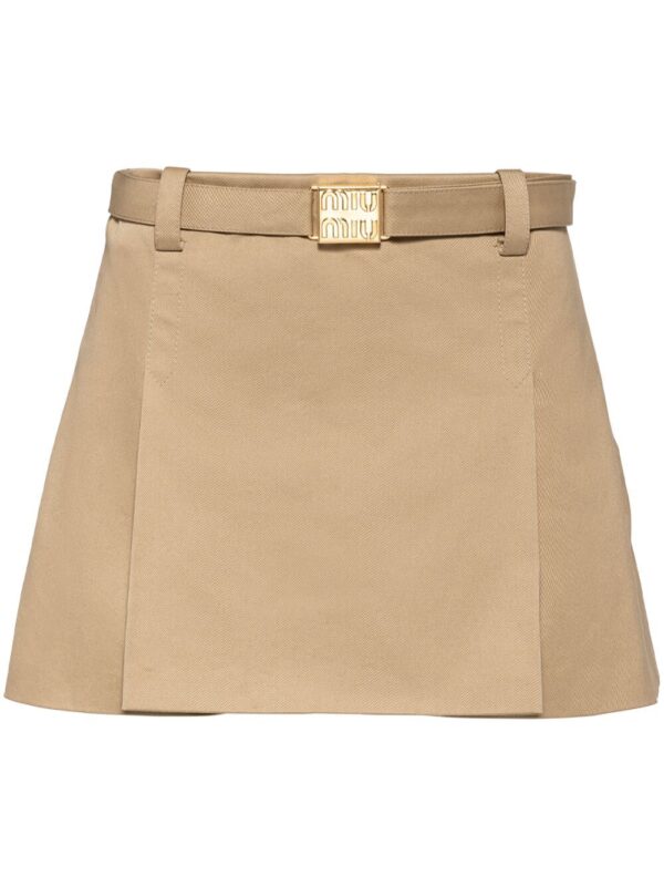 Miu Miu  belted chino miniskirt