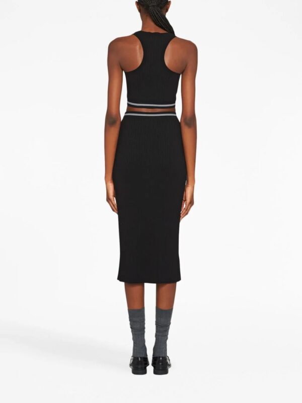 Miu Miu  embroidered-logo pencil skirt - Image 4