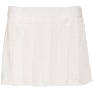 Miu Miu  pleated logo-jacquard miniskirt