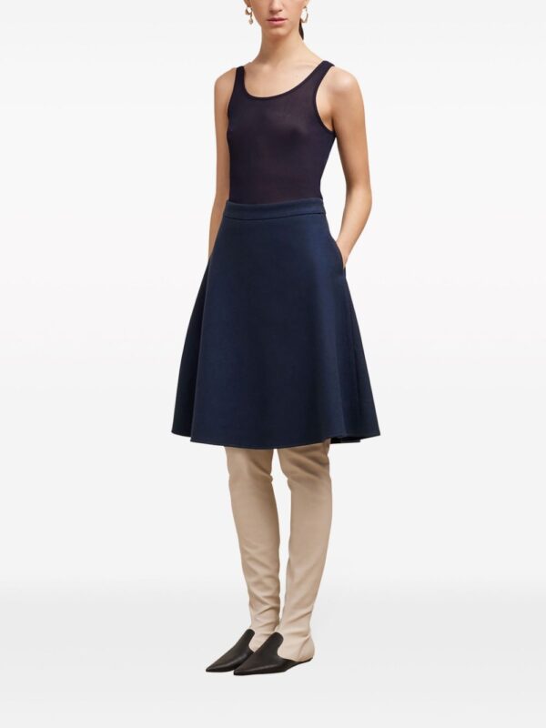 AMI Paris  viring-wool blend A-line skirt - Image 3