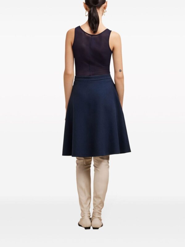 AMI Paris  viring-wool blend A-line skirt - Image 4