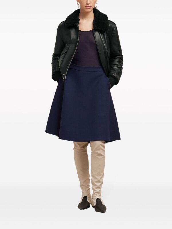 AMI Paris  viring-wool blend A-line skirt - Image 2
