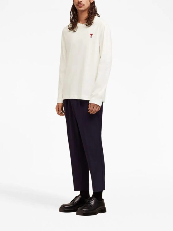 AMI Paris  embroidered-logo cotton sweatshirt - Image 3