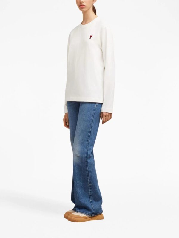AMI Paris  embroidered-logo cotton sweatshirt - Image 2