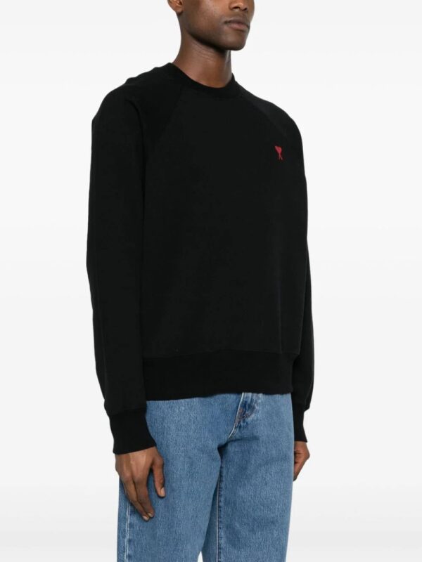 AMI Paris  logo-embroidered organic-cotton sweatshirt - Image 4