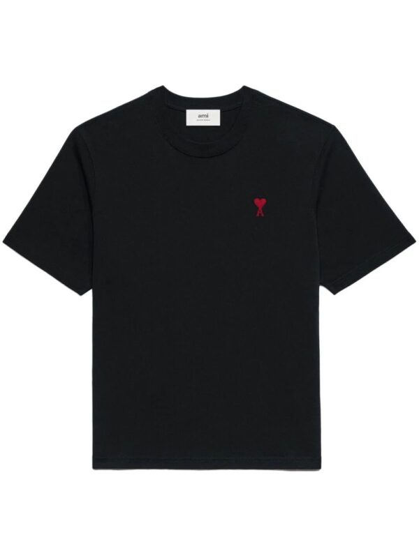 AMI Paris  logo-embroidered organic cotton T-shirt
