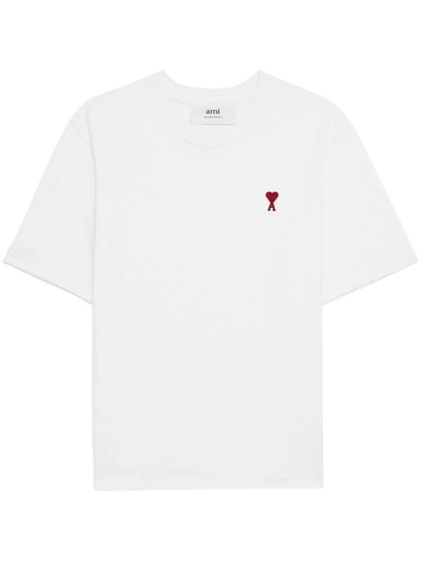 AMI Paris  logo-embroidered organic cotton T-shirt