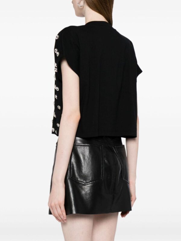 Balmain crystal-embellished cotton T-shirt - Image 4