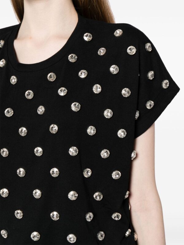 Balmain crystal-embellished cotton T-shirt - Image 5
