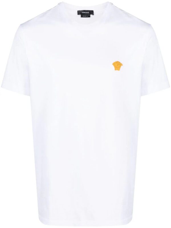 Versace  Medusa-embroidered cotton T-shirt
