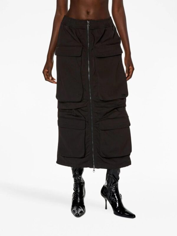 Diesel  O-Mirt cargo-pocket elasticated midi skirt - Image 3