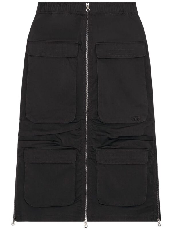 Diesel  O-Mirt cargo-pocket elasticated midi skirt