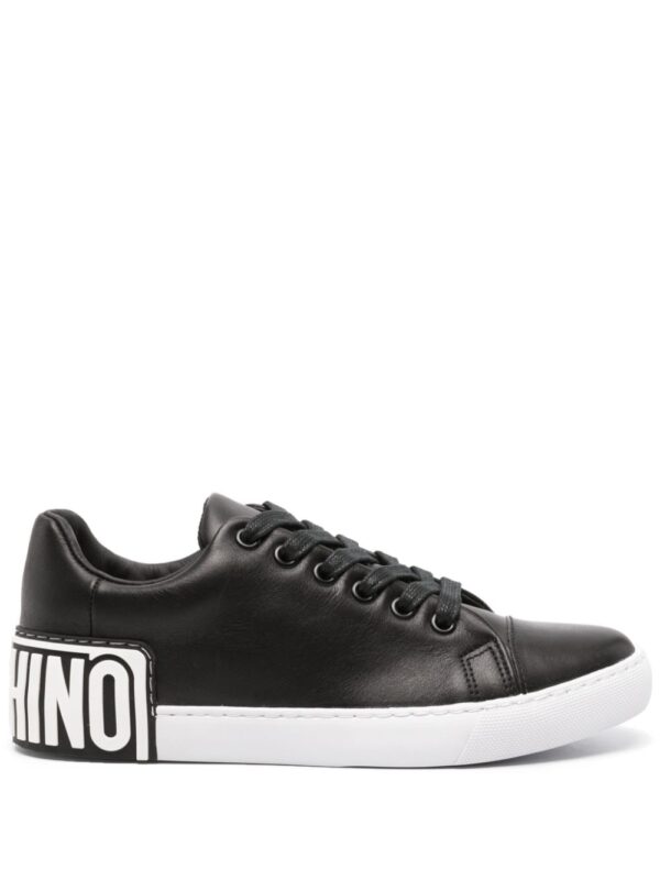 Moschino logo-embossed leather sneakers