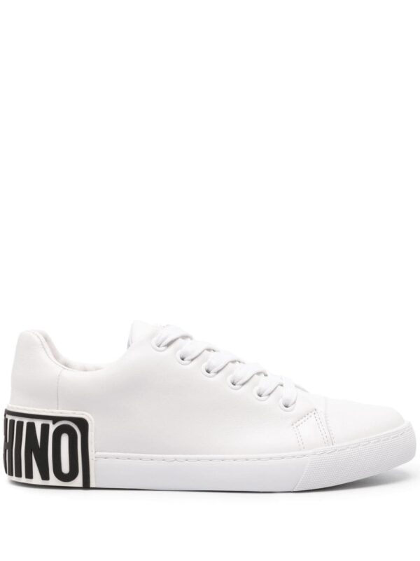 Moschino logo-embossed leather sneakers