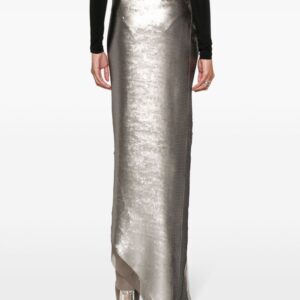 Rick Owens  sequinned side-slit skirt