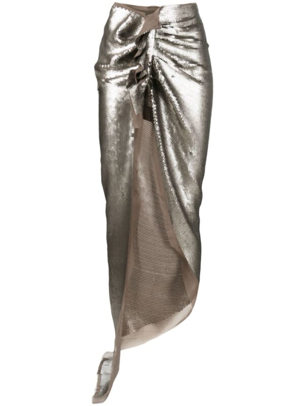 Rick Owens  sequinned side-slit skirt - Image 4
