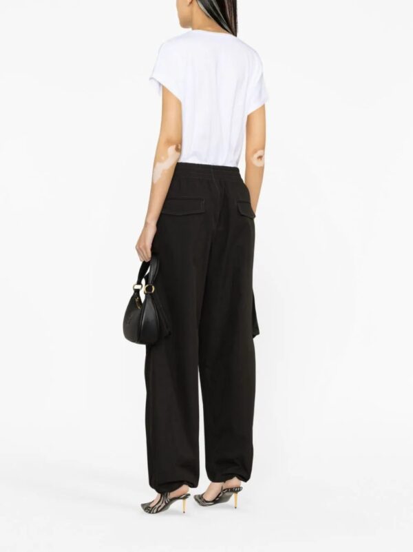 Balmain  flocked logo cotton T-shirt - Image 4