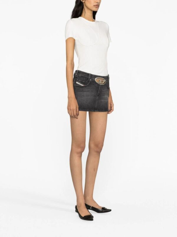 Diesel  De-Ron S2 low-rise denim miniskirt - Image 3