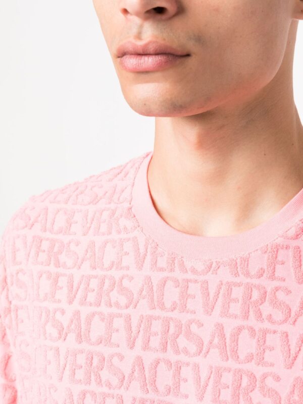 Versace  logo-embossed cotton T-shirt - Image 4