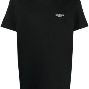Balmain  flocked-logo cotton T-shirt