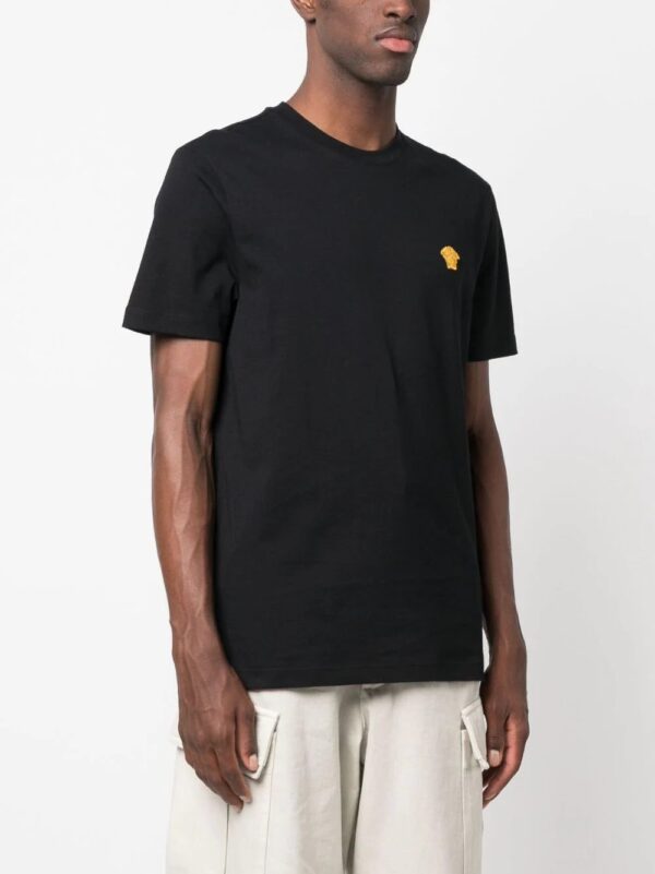 Versace  Medusa-embroidered cotton T-shirt - Image 3