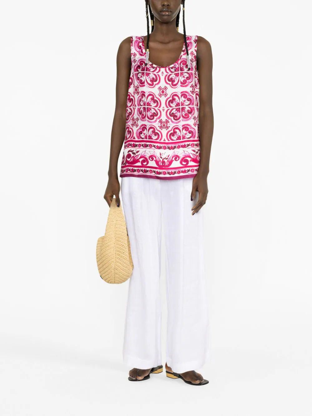 Dolce & Gabbana Majolica-print silk blouse - Image 2