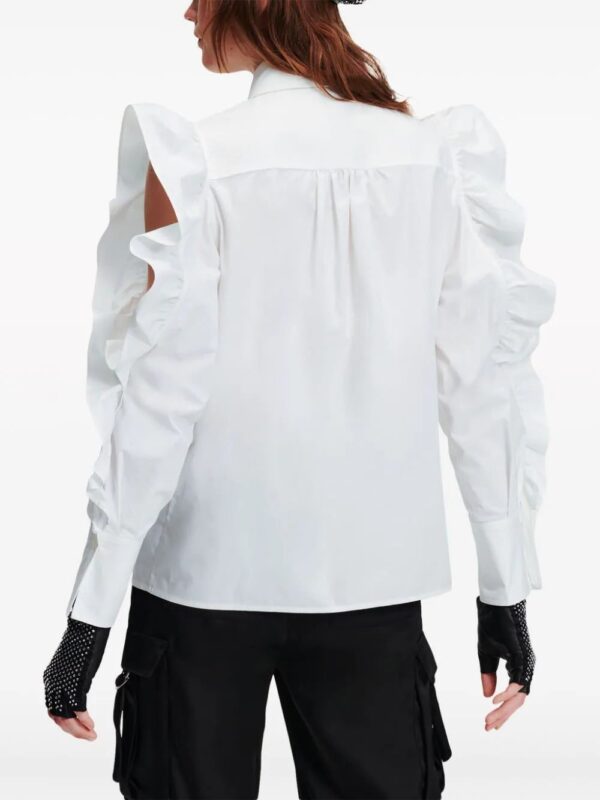 Karl Lagerfeld  ruffled cotton shirt - Image 4