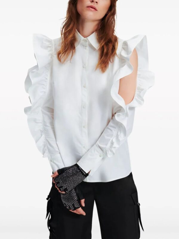 Karl Lagerfeld  ruffled cotton shirt - Image 3