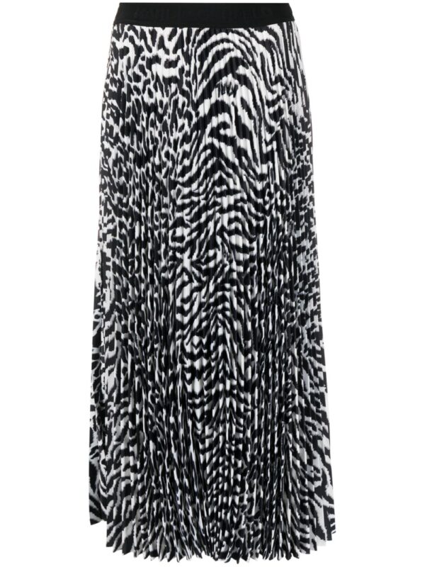 Karl Lagerfeld  animal-print pleated skirt
