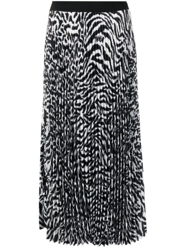 Karl Lagerfeld  animal-print pleated skirt