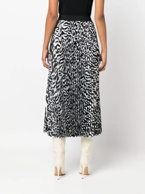 Karl Lagerfeld  animal-print pleated skirt - Image 4