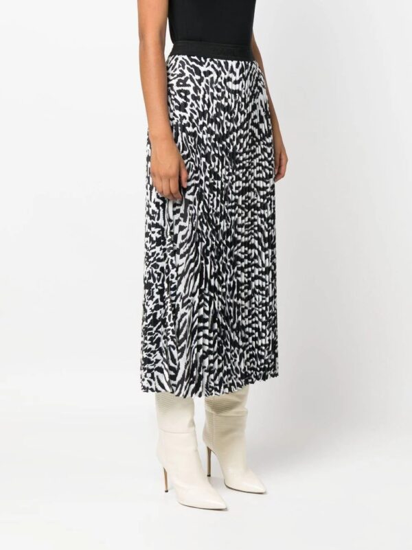 Karl Lagerfeld  animal-print pleated skirt - Image 3