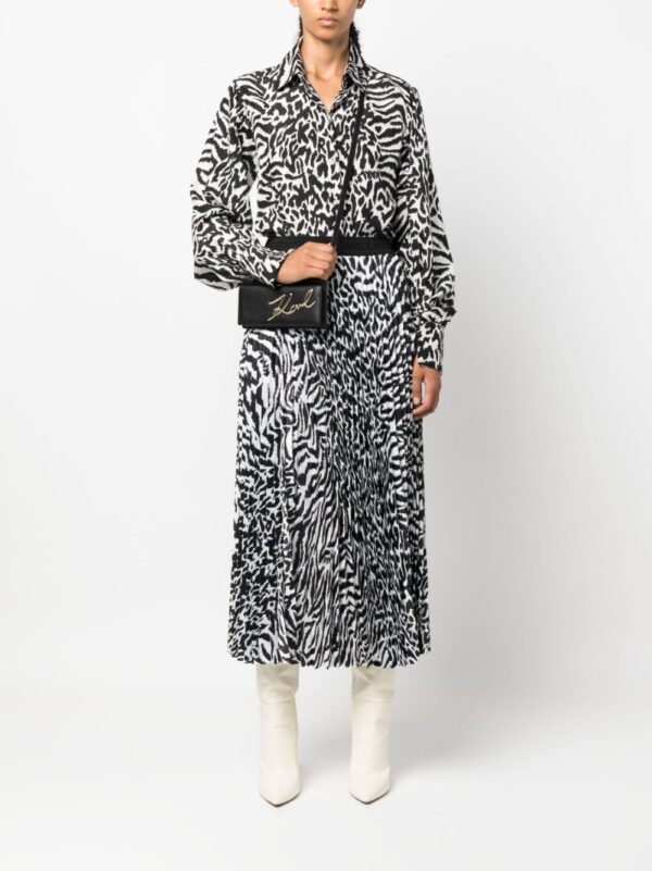 Karl Lagerfeld  animal-print pleated skirt - Image 2