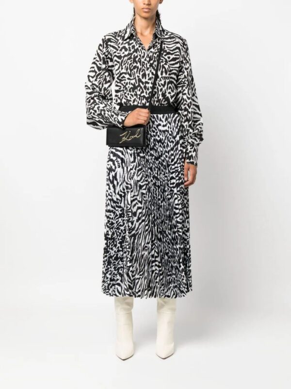 Karl Lagerfeld  animal-print pleated skirt - Image 2