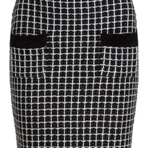 Karl Lagerfeld  bouclé two-pocket pencil skirt