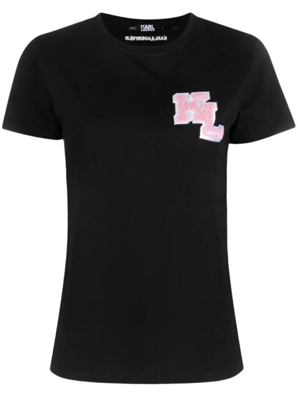 Karl Lagerfeld  Kl logo-patch organic cotton T-shirt