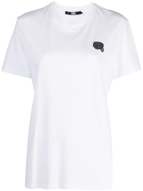 Karl Lagerfeld  Ikonik 2.0 Glitter organic cotton T-shirt