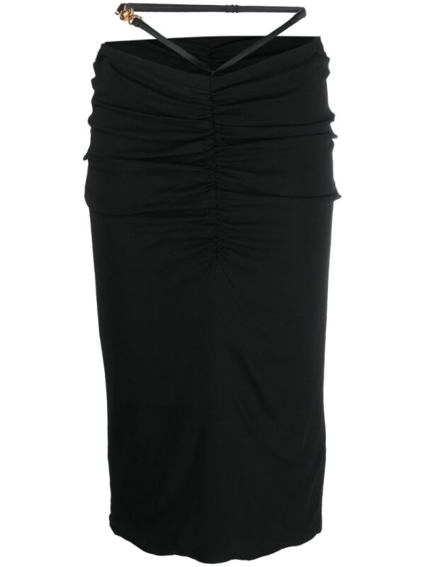 Versace  Medusa georgette midi skirt