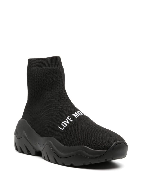 Love Moschino logo-print high-top sneakers - Image 2