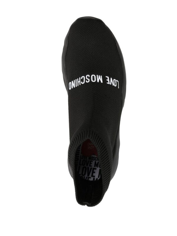 Love Moschino logo-print high-top sneakers - Image 4