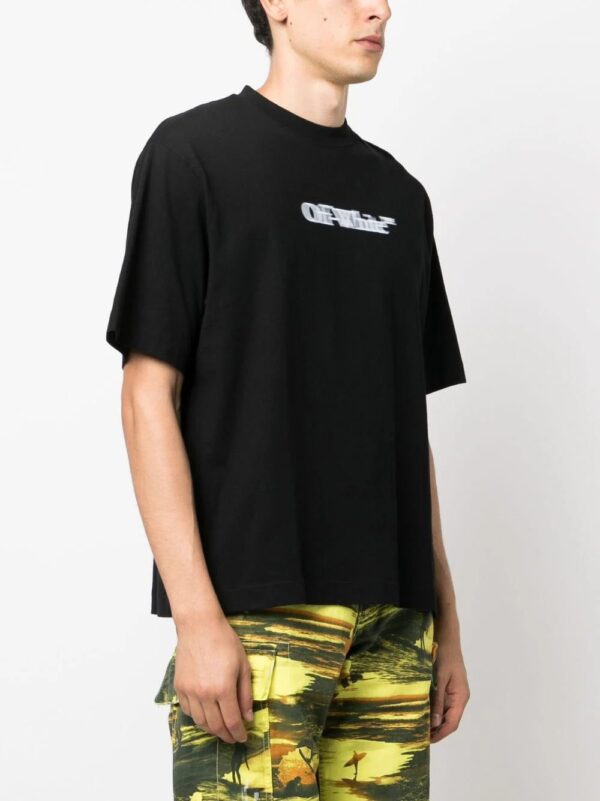 Off-White  blurred logo-print T-shirt - Image 3