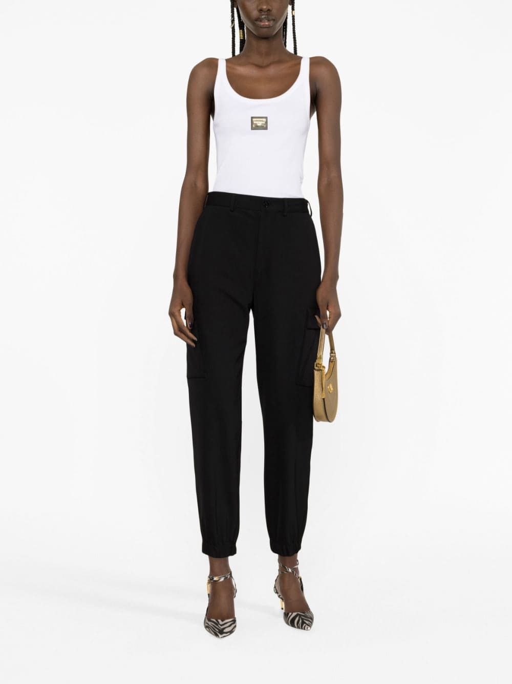 Dolce & Gabbana logo-plaque cotton tank top - Image 2