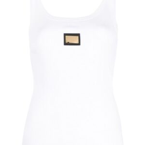 Dolce & Gabbana logo-plaque cotton tank top