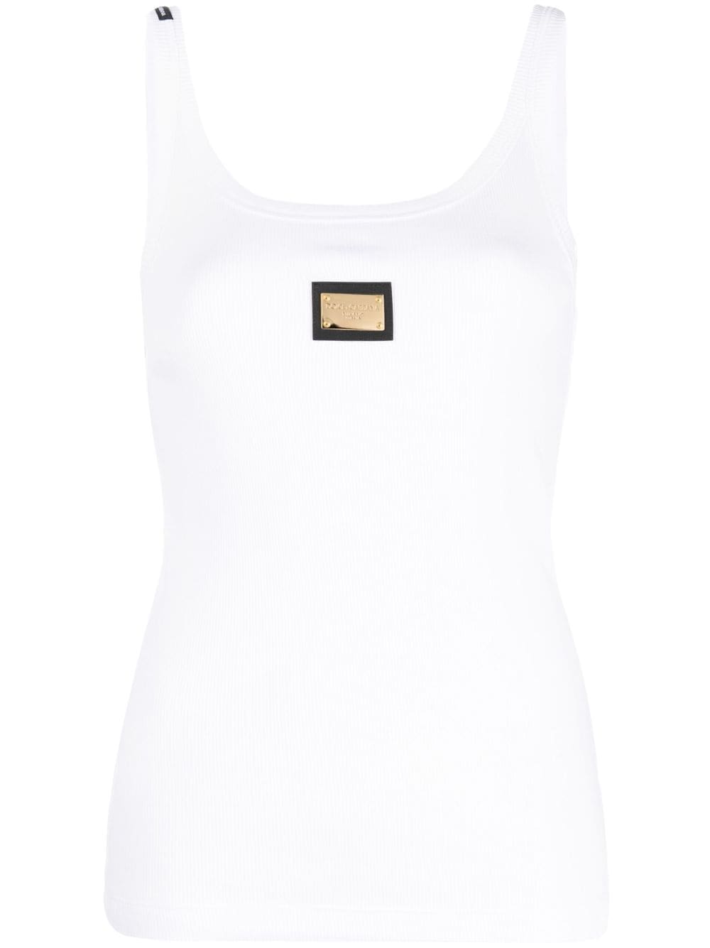 Dolce & Gabbana logo-plaque cotton tank top