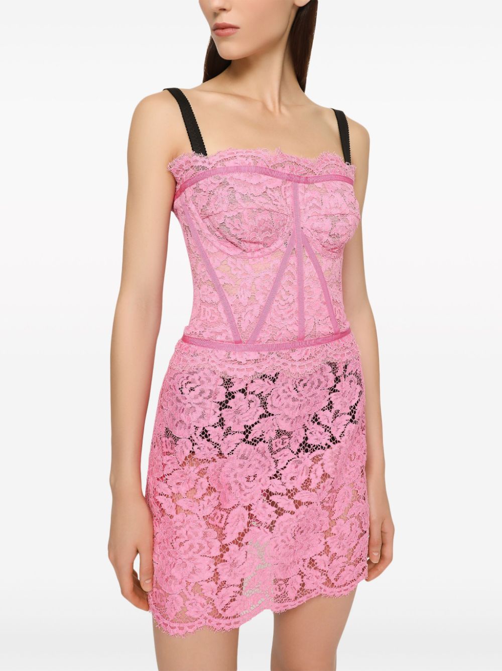 Dolce & Gabbana chantilly-lace strapless top - Image 5