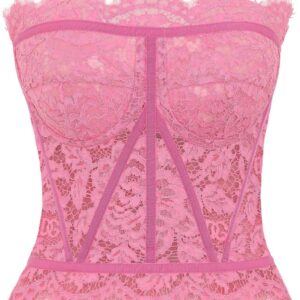 Dolce & Gabbana chantilly-lace strapless top