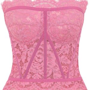 Dolce & Gabbana chantilly-lace strapless top
