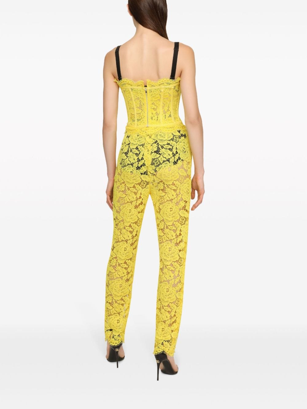 Dolce & Gabbana chantilly-lace strapless top - Image 4