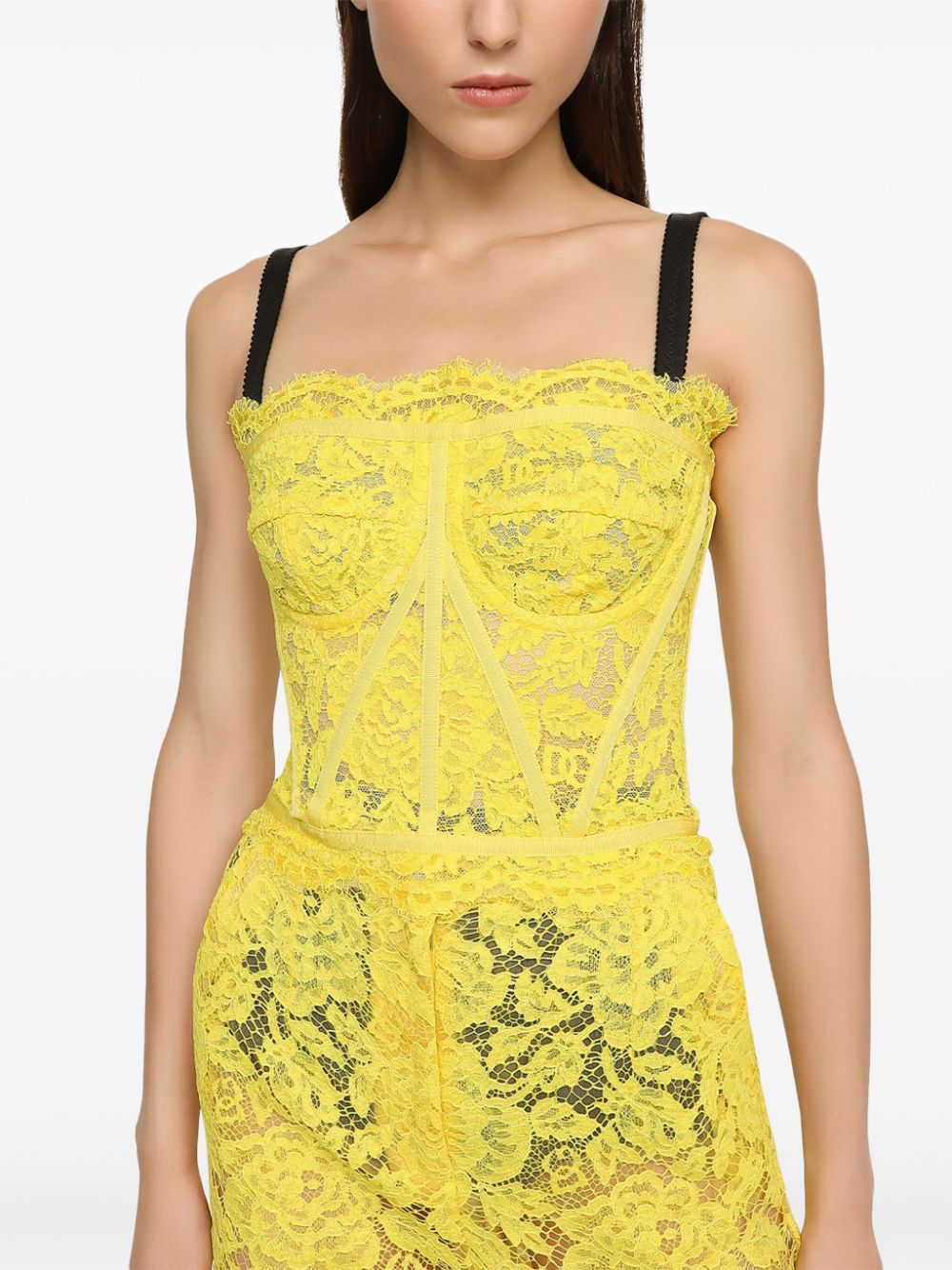 Dolce & Gabbana chantilly-lace strapless top - Image 5